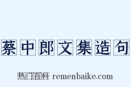 蔡中郎文集造句是什么意思的图片
